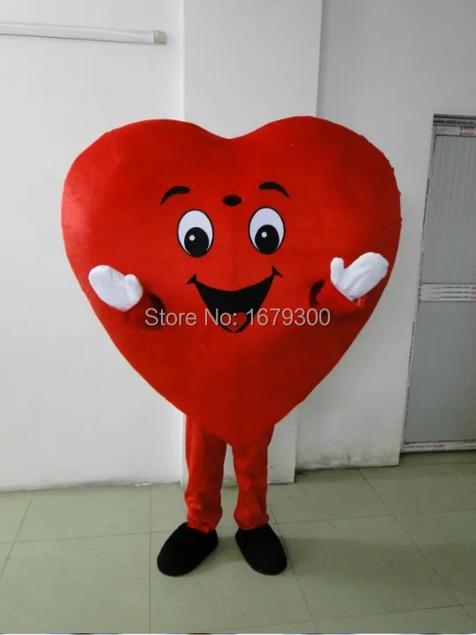 

BING RUI CO Special Valentine marry mascot,Adult Size Red Heart Mascot Costume Fancy Heart Mascot Costume fast shipping