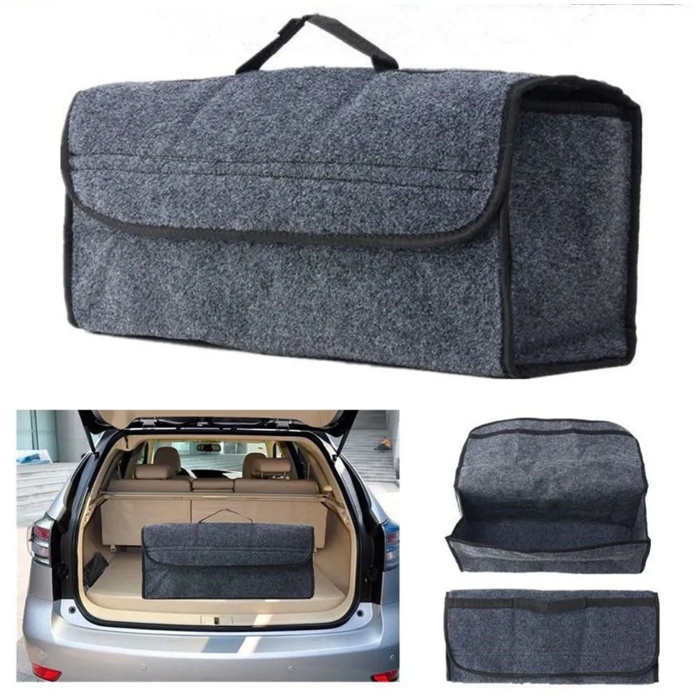 

Folding Car Soft Felt Storage Box Trunk Bag Vehicle Tool Organizer Stowing Tidying Auto Interior Accessories Emergency Holder