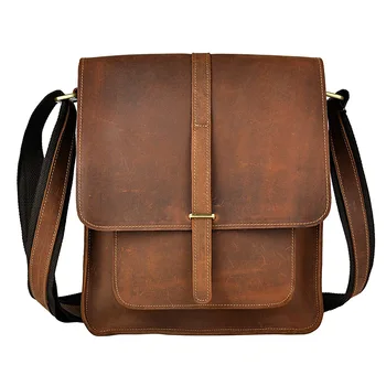 

Male bags Vintage genuine leather Messenger bags crocodile head embossing business crazy horse leather bags Male handbags