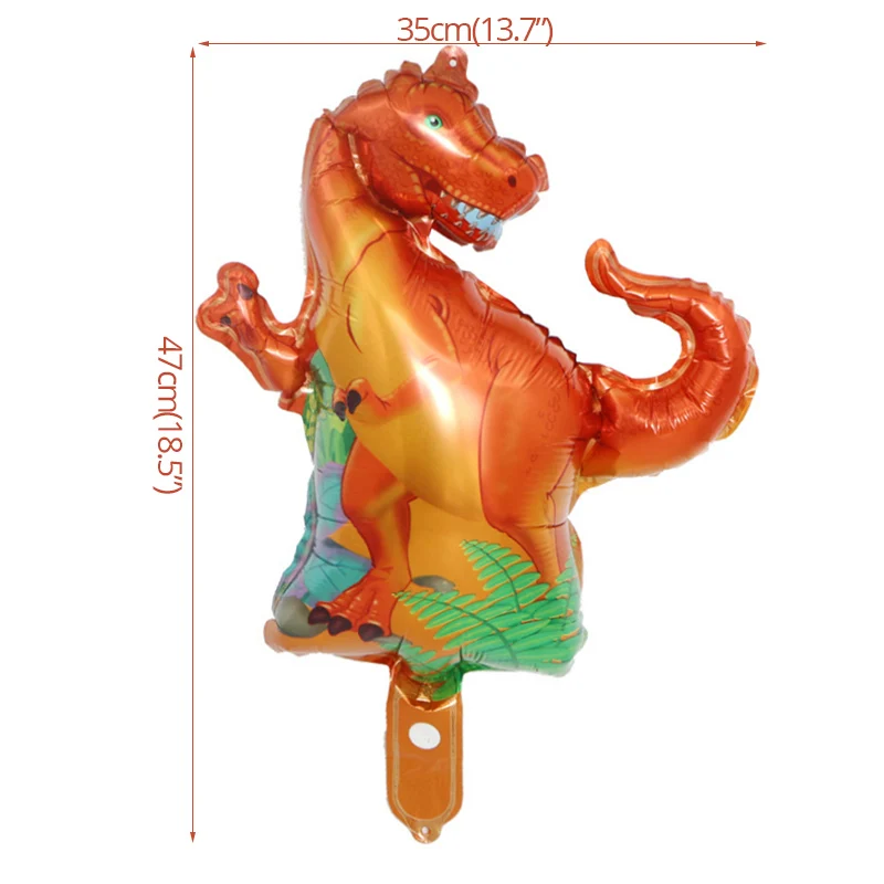 Воздушные шары из фольги в виде динозавра, украшения для дня рождения, Детские гелиевые шары в стиле динозавра из джунглей, вечерние шары в виде динозавра, принадлежности для детского душа - Цвет: 1pcs balloon