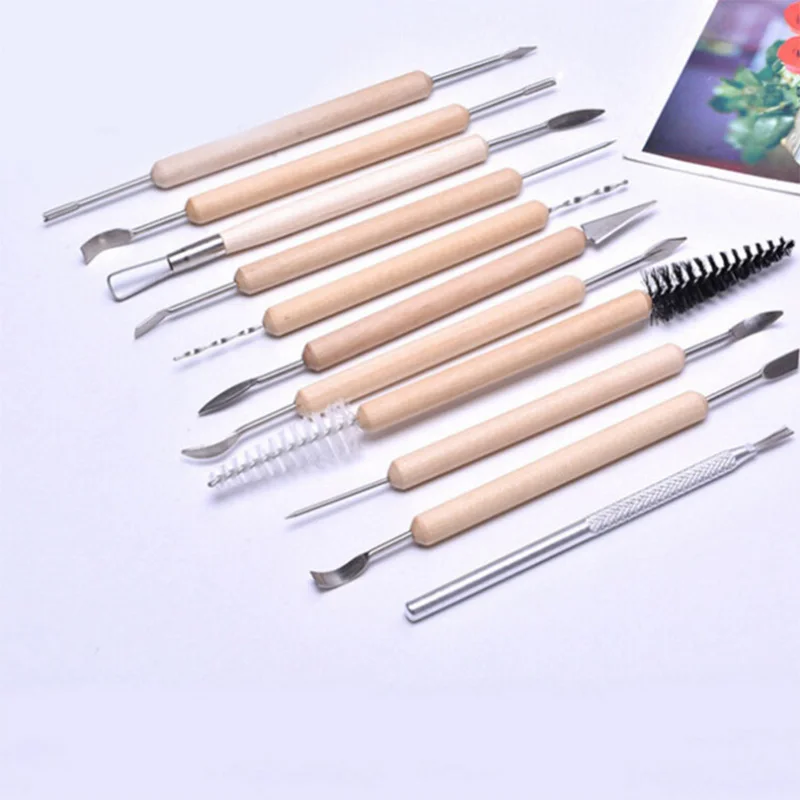 

11 Pcs/Set DIY Pottery Clay Billateral Stainless Steel Clay Tools