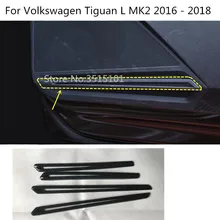 Fibra de carbono Interior do carro Porta perto de Áudio Falar Som Tampa Caso siga guarnição Para Volkswagen Tiguan L TiguanL MK2 2016 2017 2018
