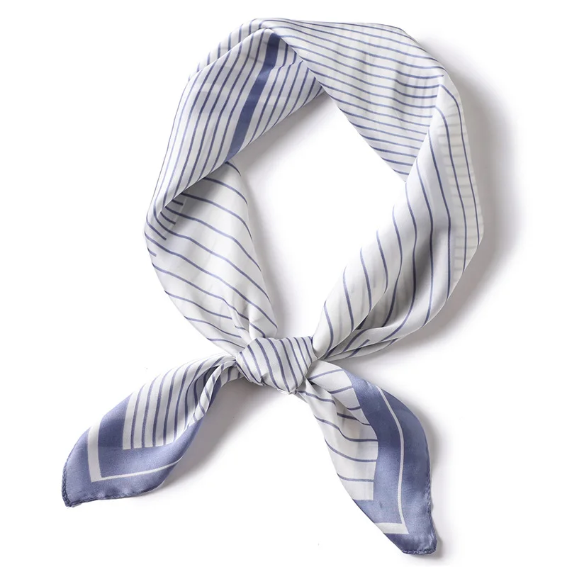 LaMaxPa 2018 Women New Fashion Square Silk Scarf Stripe Pattern High Soft Satin Scarf Elegant Hair Tie Band Neckerchief LaMaxPa 2018 Women New Fashion Square Silk Scarf Stripe Pattern High Soft Satin Scarf Elegant Hair Tie Band Neckerchief