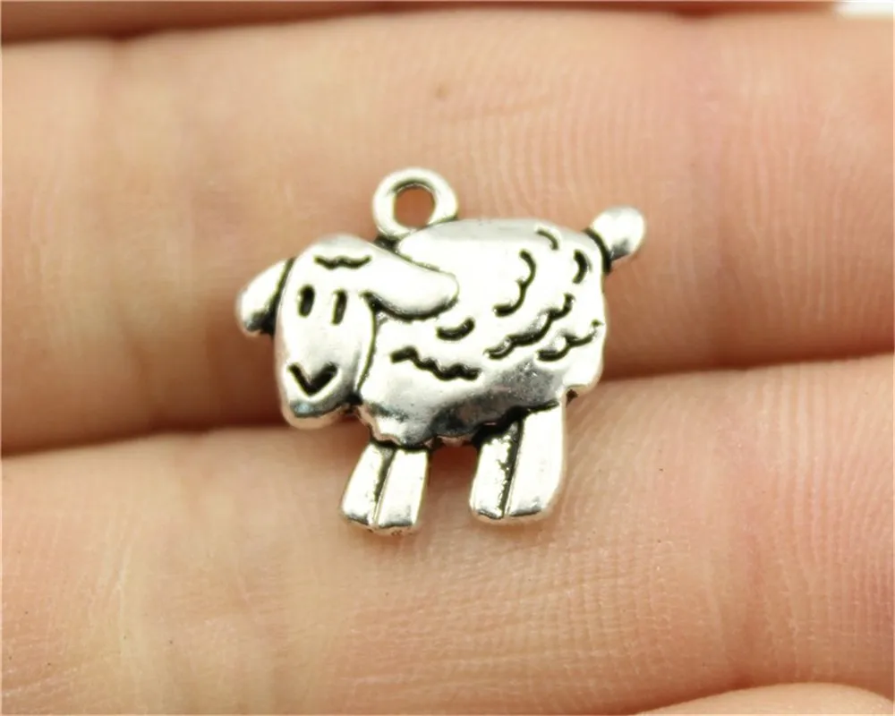WYSIWYG 4pcs 18x16mm Pendant Sheep Sheep Charm Pendants For Jewelry