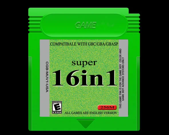 Mischungsauftrag/GB farbe spiele/classic game/mutil-spiele/16IN1/