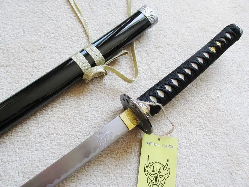 

S0240 MOVIE KILL BILL SAMURAI KATANA DEMON SWORD BRUSH HAMON STEEL BLADE 40"