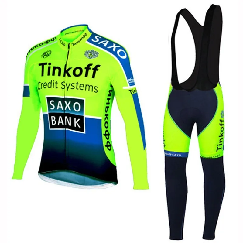 Maillot Ropa Ciclismo Invierno Tinkoff зимний комплект велосипедной одежды из флиса с длинными рукавами, велосипедная одежда