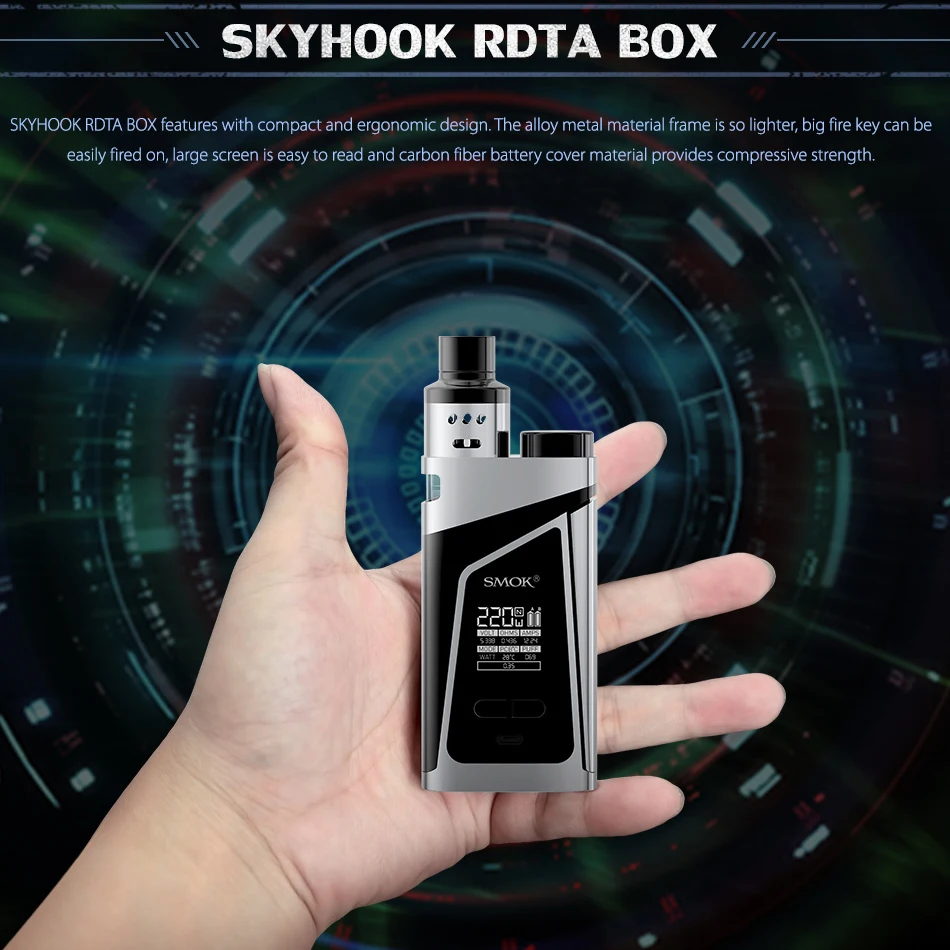 Оригинальный набор SMOK Alien Skyhook RDTA электронная сигарета вейп бокс мод испаритель 220