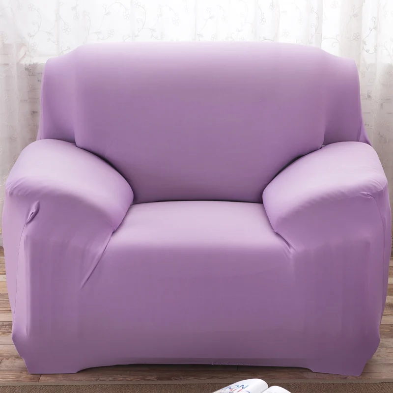 

Purple Solid Sofa cover flexible Stretch Big Elasticity Couch Sofa Furniture Cover Machine Washable Arm Elastic Chair Slipcover
