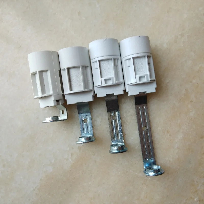 10pcs/lot E14 53mm/70mm/80mm/100mm height Plastic chandelier lamp holder, lamp accessories Candle base socket 110v 220v led lights lamp holder lamp bulb holder lamp base led lamp base