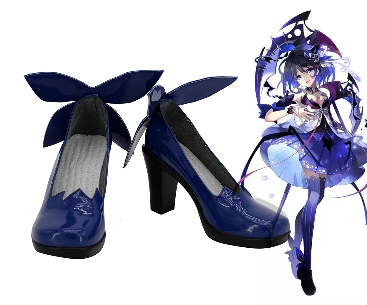 Honkai влияние 2nd Seele Vollerei Косплэй; синий цвет; на высоком каблуке; ботинки изготовленные под заказ Любой Размер