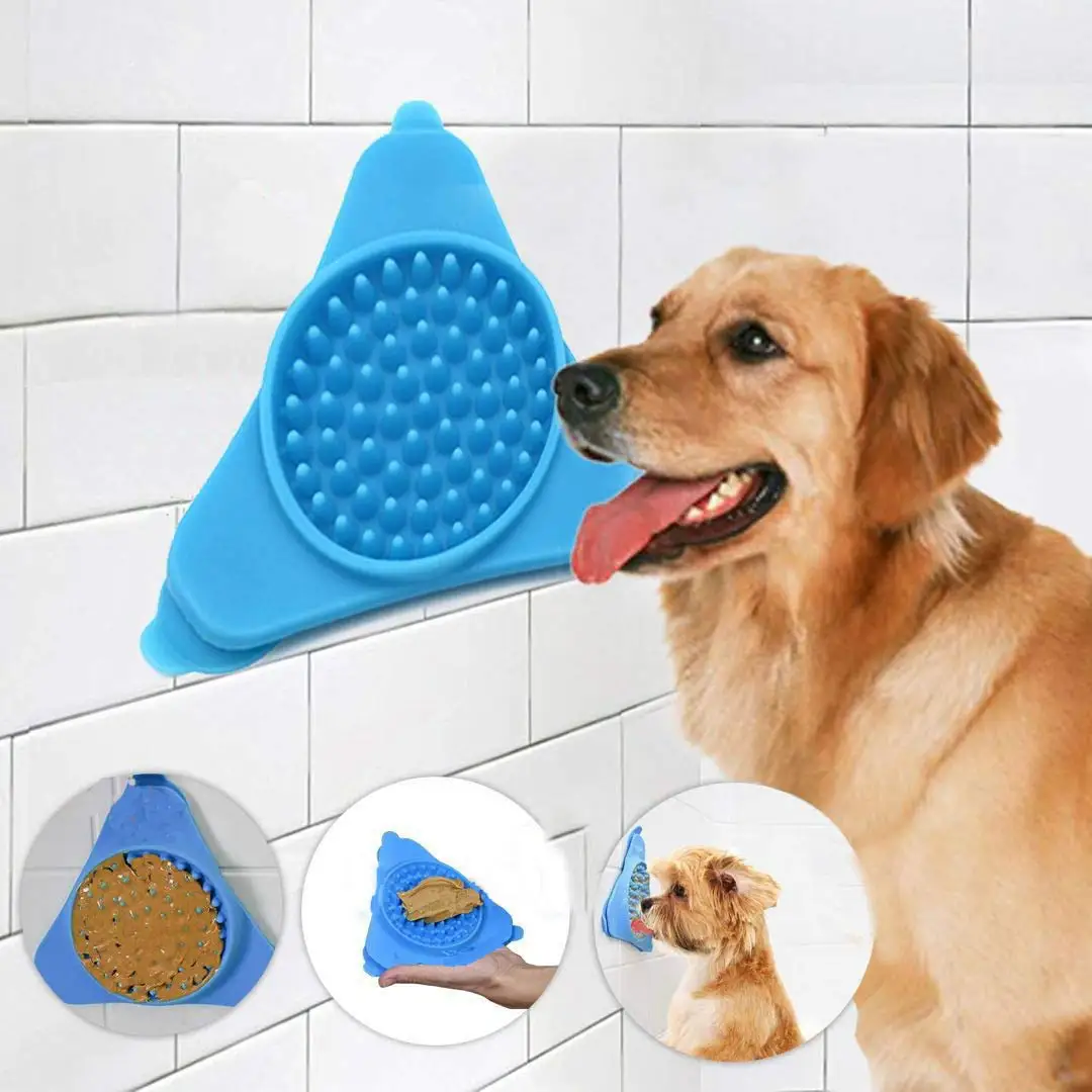 Dog Licking Pad Dog Bath Buddy Slow Feeders Cat Treat Mat Pet Dispensing Mat Pet Bathing Grooming Dog Training