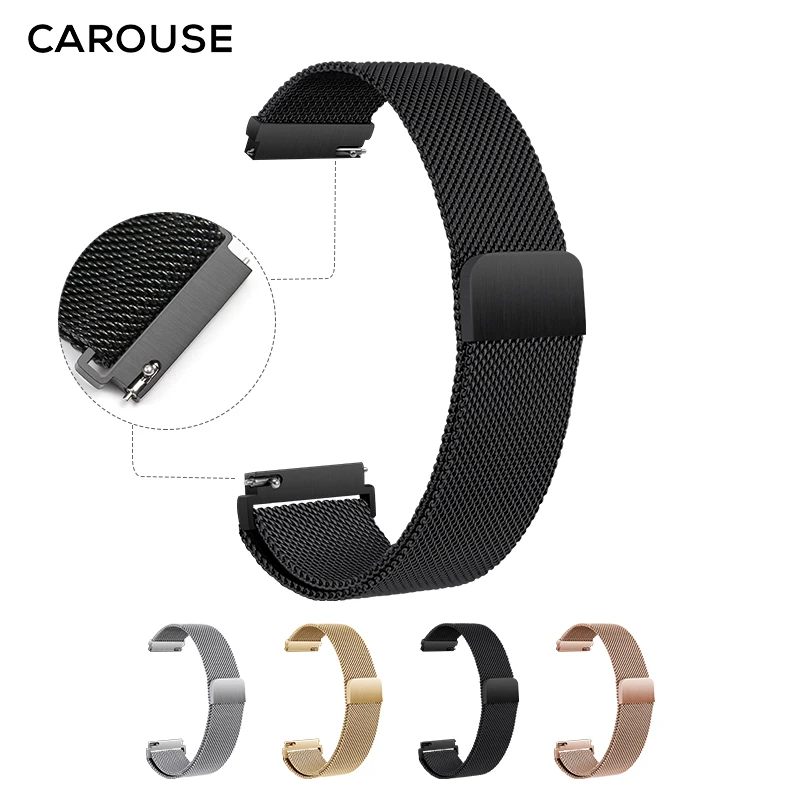 Carouse 22 мм 20 мм для samsung Galaxy Watch Active 42 мм 46 мм gear Sport S2 S3 Frontier классический ремешок Huami Amazfit bip& huawei GT