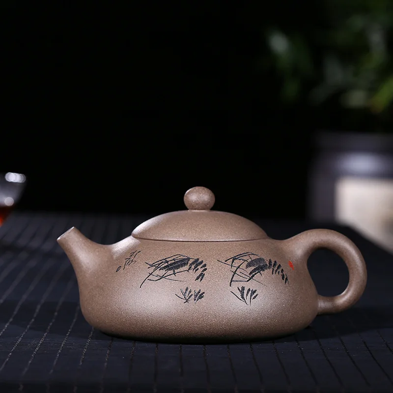 

Teapot Famous Quality Goods Manual Raw Ore Grey Lime Shrimp Shrimp Pot Kungfu Online Teapot Tea Set Suit Can Mixed Batch