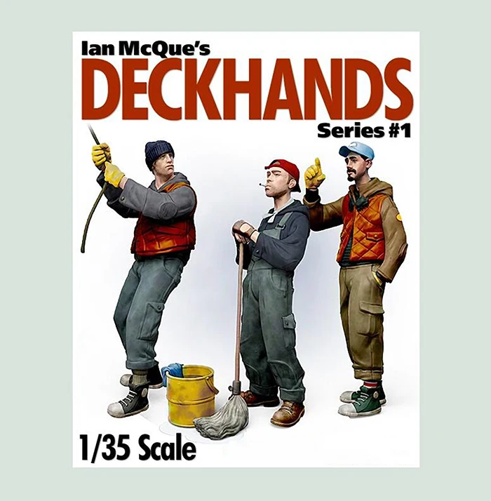 

Unpainted Kit 1/35 modern Deckhands Series include 3 soldiers Resin Figure miniature garage kit
