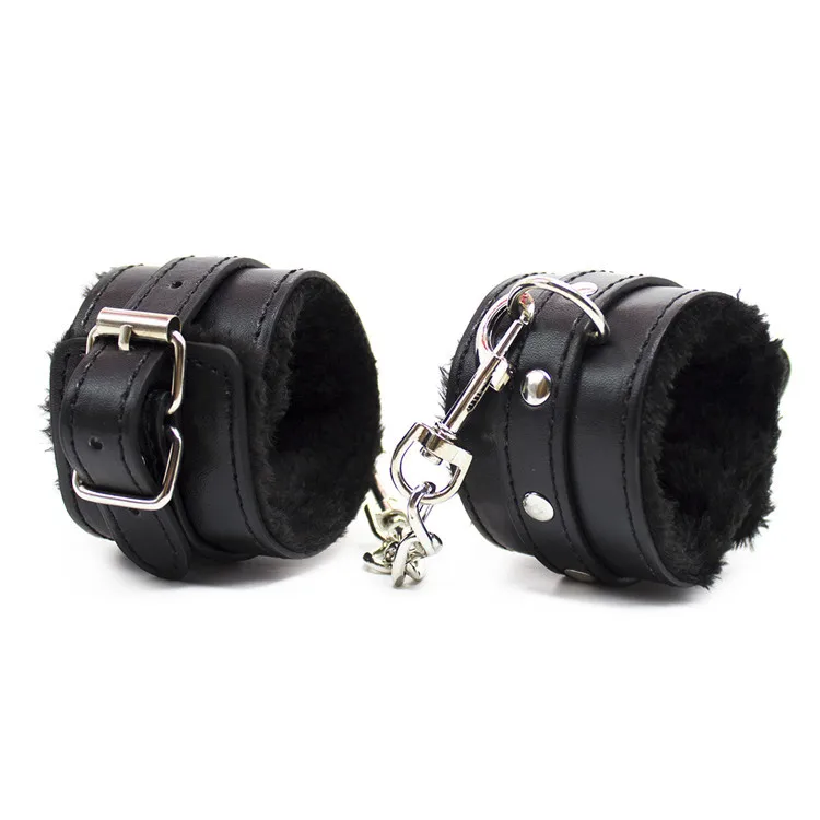 2Pcs/Set Sex Product Leather Whip Sex Flogger Leather Handcuffs Bdsm Bondage Erotic Slave Sex Hand Cuffs Sex Toys For Couples