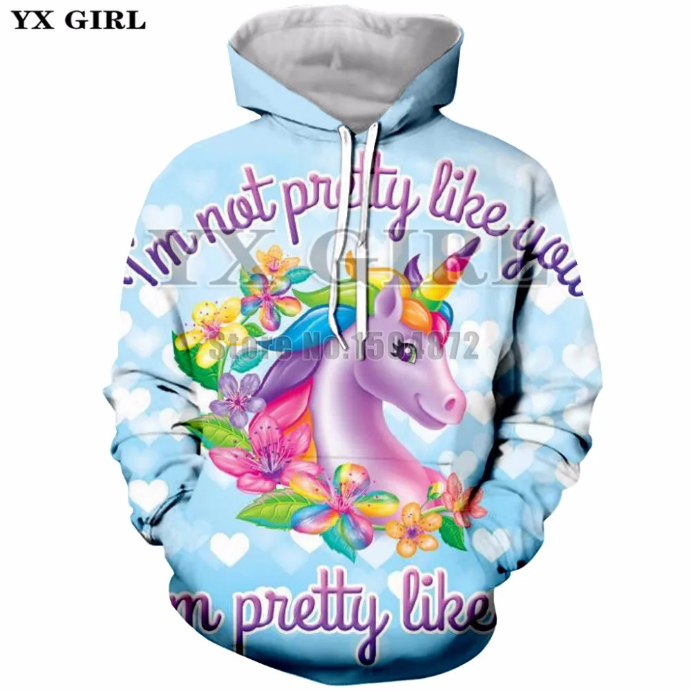 YX Girl Brand Women Hooded Sweatshirt 3d Print Cartoon Unicorn Hoodies Female Colorful Pullover Unicorn Hoodie Sweatshirts Tops YX Girl Brand Women Hooded Sweatshirt 3d Print Cartoon Unicorn Hoodies Female Colorful Pullover Unicorn Hoodie Sweatshirts Tops