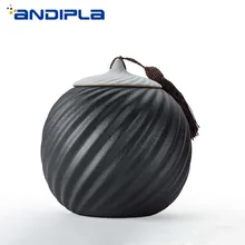 Винтажный Японский стиль грубая Керамическая пиала банки керамическое хранение чая банки для хранения в форме тыквы кофейник хранения чайная канистра кухонные аксессуары