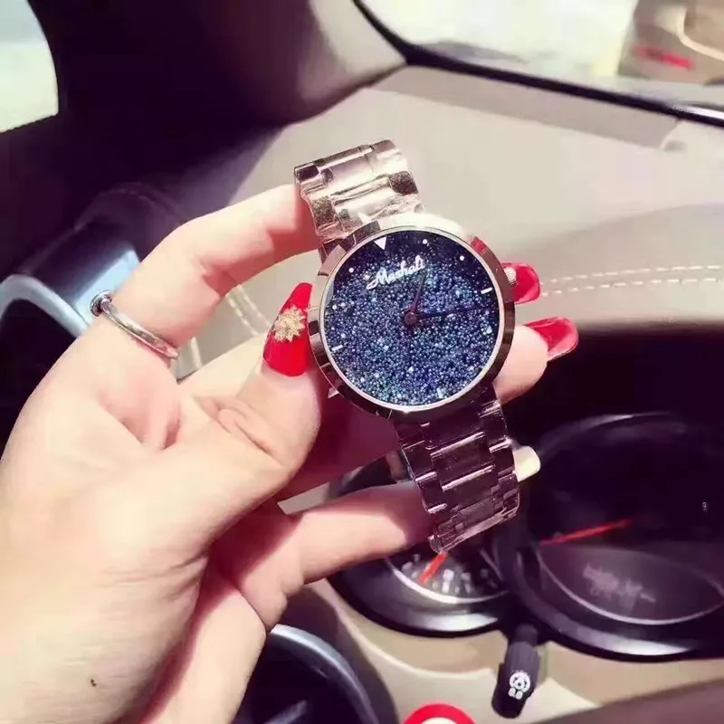 

4 Colors New Style Quality Women Watches Luxury Rhinestone Wristwatch Lady Crystal Dress Watch Female Stainless Steel Watches