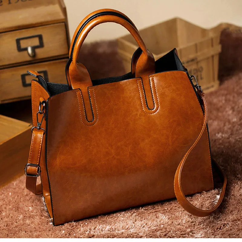 Realer Soft Genuine Leather Handbags Women Bags Designer Business