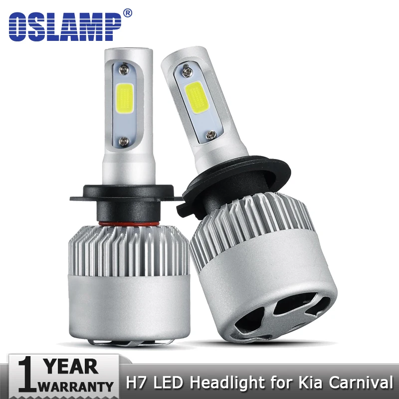 Oslamp H7 Hi lo Beam автомобильная светодиодная лампа для фары COB Chips 72 Вт 8000lm 6500 к Авто