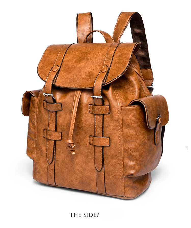 2019 новый для мужчин из искусственной кожи рюкзак высокое качество молодежи путешествия Школьный Книга сумка мужской ноутбук бизнес bagpack
