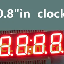 Превосходное качество 0,8 дюймов 7 семь сегментов 4 бит 0," 0.8in красный светодиодный часы дисплей общий катод цифра времени трубка