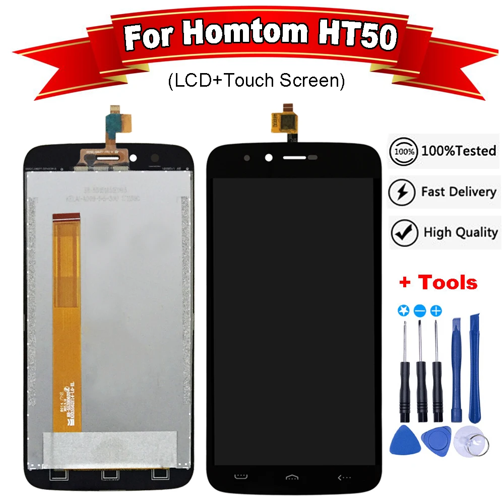 5 дюймов для Homtom HT50 сенсорный Экран + 1280X720 ЖК дисплей Дисплей сборки запасные