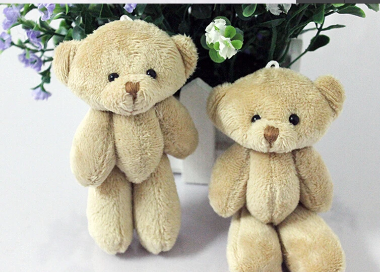 

100pieces/lot 12cm Bear mini toy cartoon bouquet bear doll plush teddy bear doll