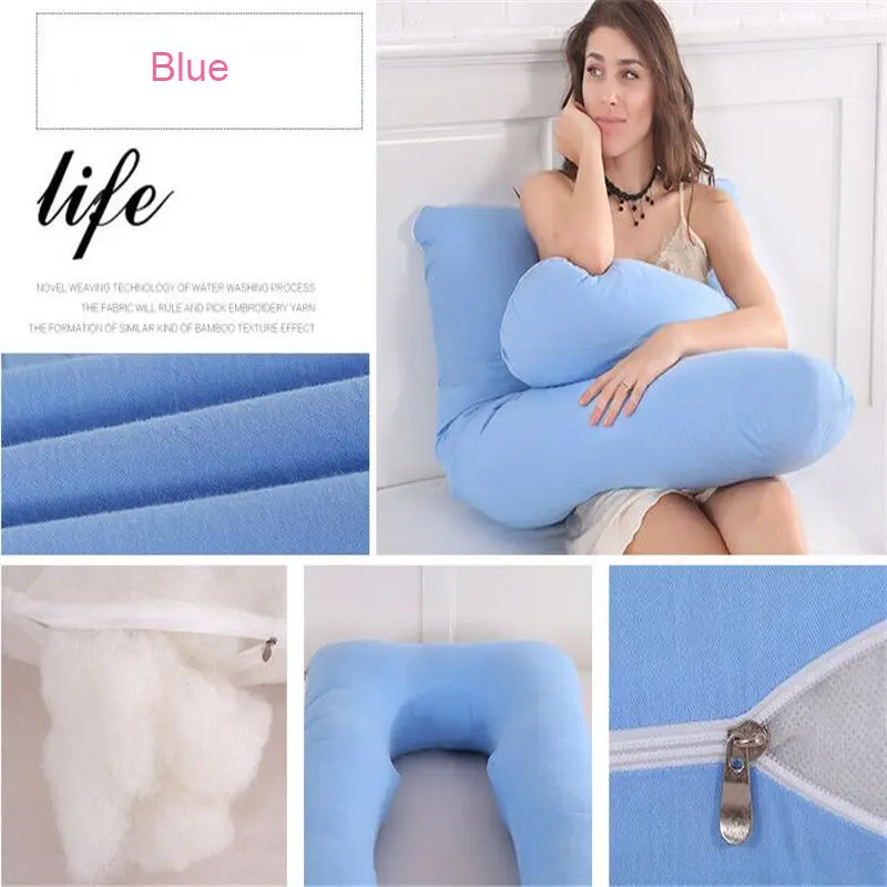 Новая подушка для сна для беременных с хлопковой наволочкой для женского тела u-образные подушки для беременных постельные принадлежности