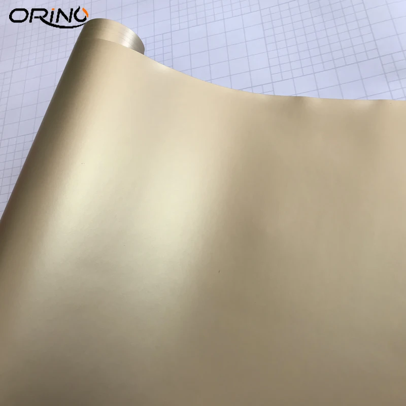 Champagne Gold Metallic Vinyl Film Wrap-5