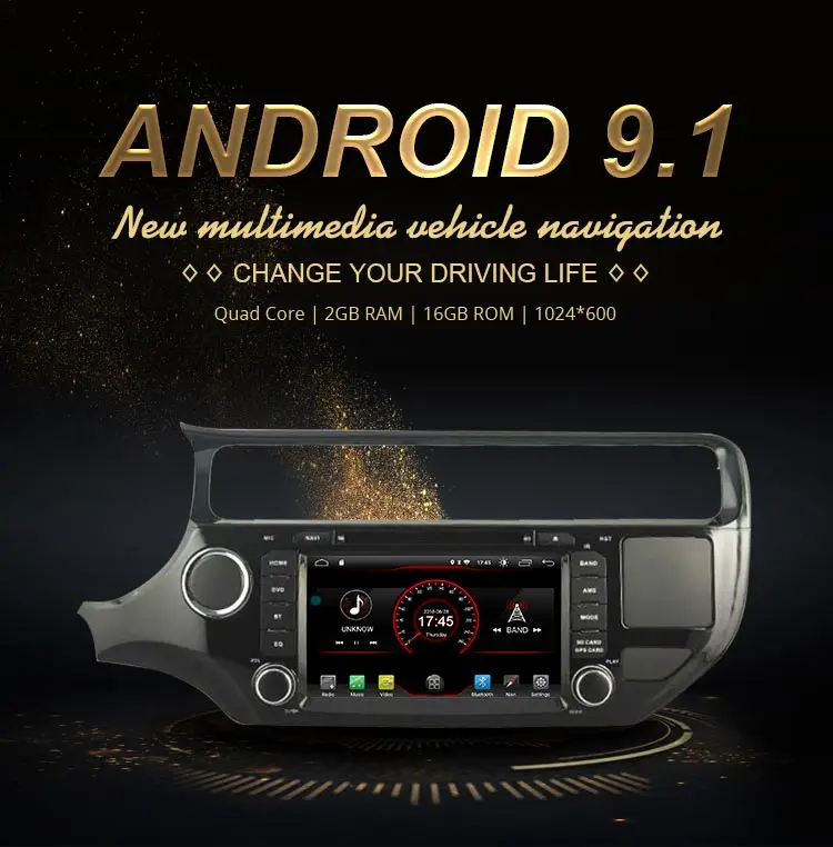 Excellent JDASTON Android 9.1 Car Multimedia DVD Player For KIA Rio K3 2015 2016 2 Din Car Radio GPS Navigation Stereo WIFI Bluetooth RDS 1