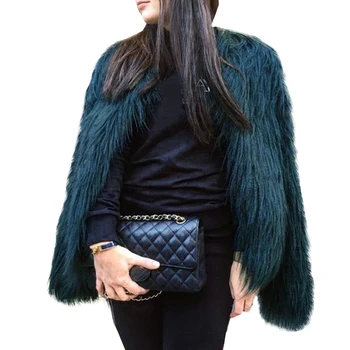 

New Fur Coat Women Fur Overcoat Imitation Fur Faux Fox Jackets Hairy Party Fur Warm Coat Floating Hair Jacket