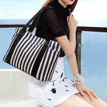 Специальные большие полосатые Наплечные ручные сумки для покупок пляжная сумка новая модная Холщовая Сумка полосатая пляжная сумка