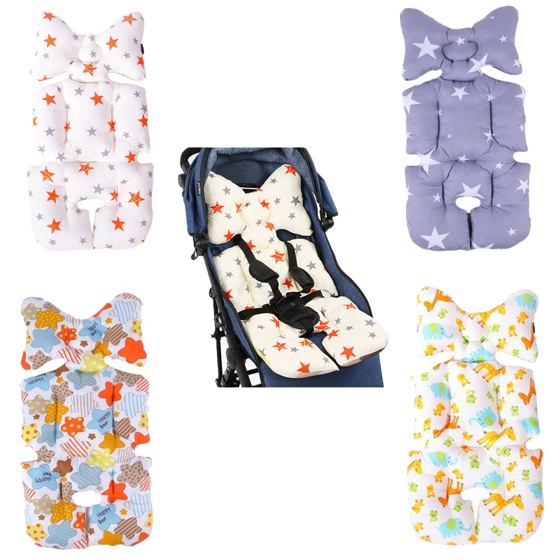 

Summer 3D Breathable Mesh Baby Stroller Cushion Soft Cotton Print Kids Car Seat Pad Mat Pillow Cover Prams Stroller Accessories