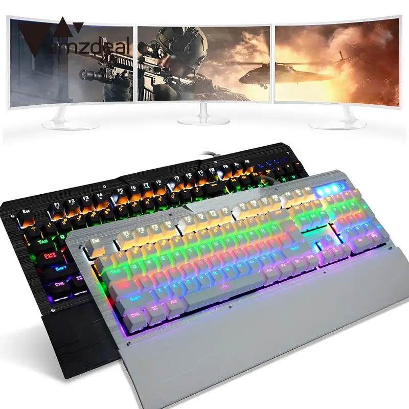 

Durable Mechanical Keyboard PC 104 Keys Gaming Keyboard Electronic Sports Professional Full Size Keyboard Computer