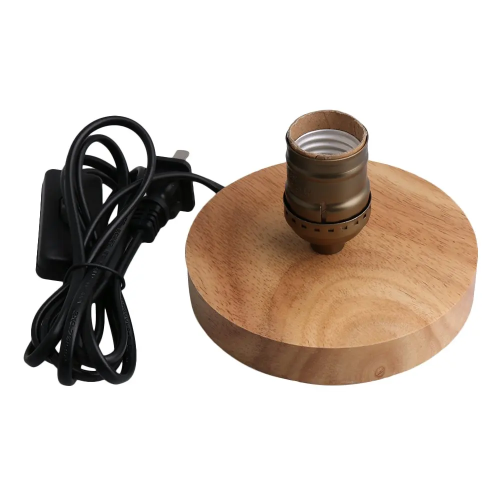

Bronze Retro ON/OFF Switch Socket Bronze Alloy Wooden Base E27 Threaded Ceiling Bulb Lamp Holder