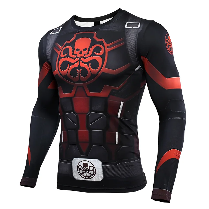 VIP Мода Мстители 4 эндгейм компрессионная рубашка Гидра 3D печатные футболки для мужчин Мстители косплей костюм топы с длинными рукавами