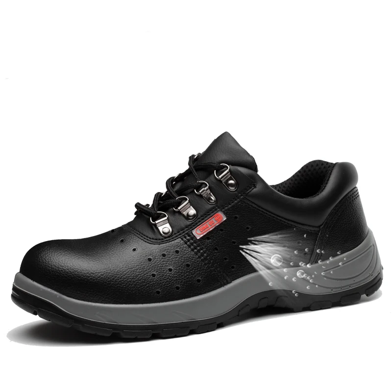 Безопасная обувь для мужчин со стальным носком Рабочая нестираемая легкая защитная обувь Летняя дышащая, дезодорант и износостойкие кроссовки - Цвет: Dg003Dk