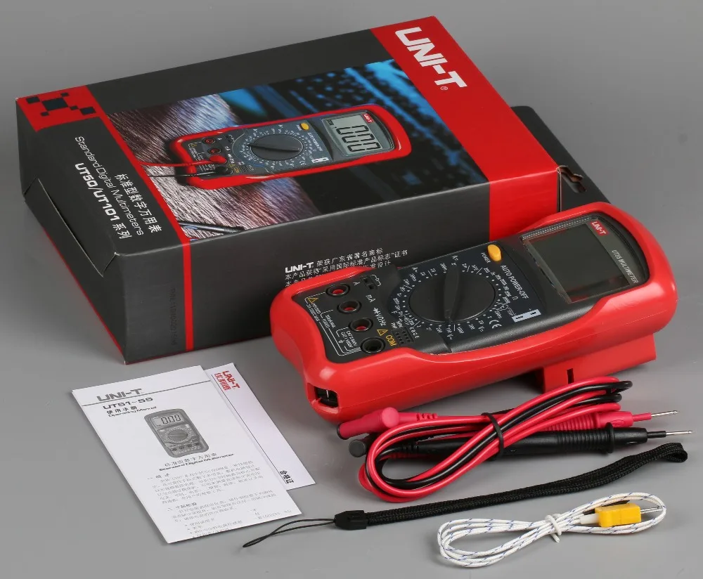 

UNI-T UT55 Digital Multimeter DC AC Volt Amp Ohm Capacitance Hz Temp Tester