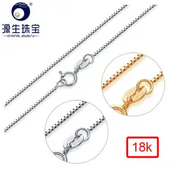 YS 18 K цепочка из желтого золота 1,0 Г 45 см цепочка ожерелье ювелирные украшения для женщин