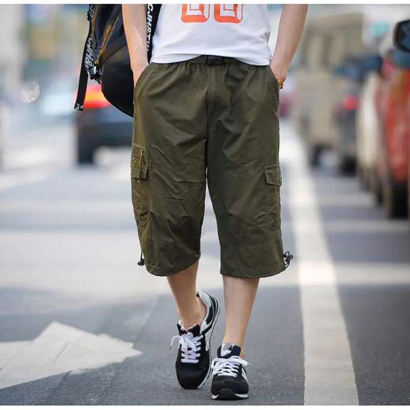 2017 Summer Cargo Pants Men's Loose Leisure Seven Pants