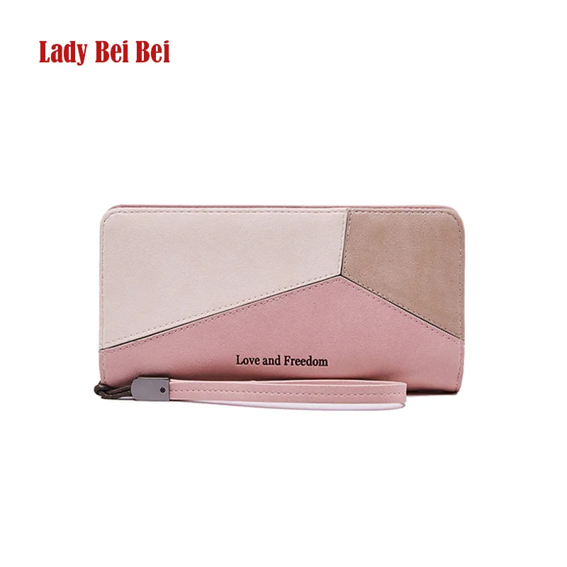 

Lady Beibei Wristband Women Long Clutch Wallet Large Capacity Wallets Female Purse Lady Purses Phone Pocket Card Holder Carteras
