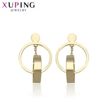 Xuping Мода Пара Круглый Светильник желтый цвет покрытием серьги для женщин ювелирные изделия с символикой Дня Благодарения подарок S79-94454