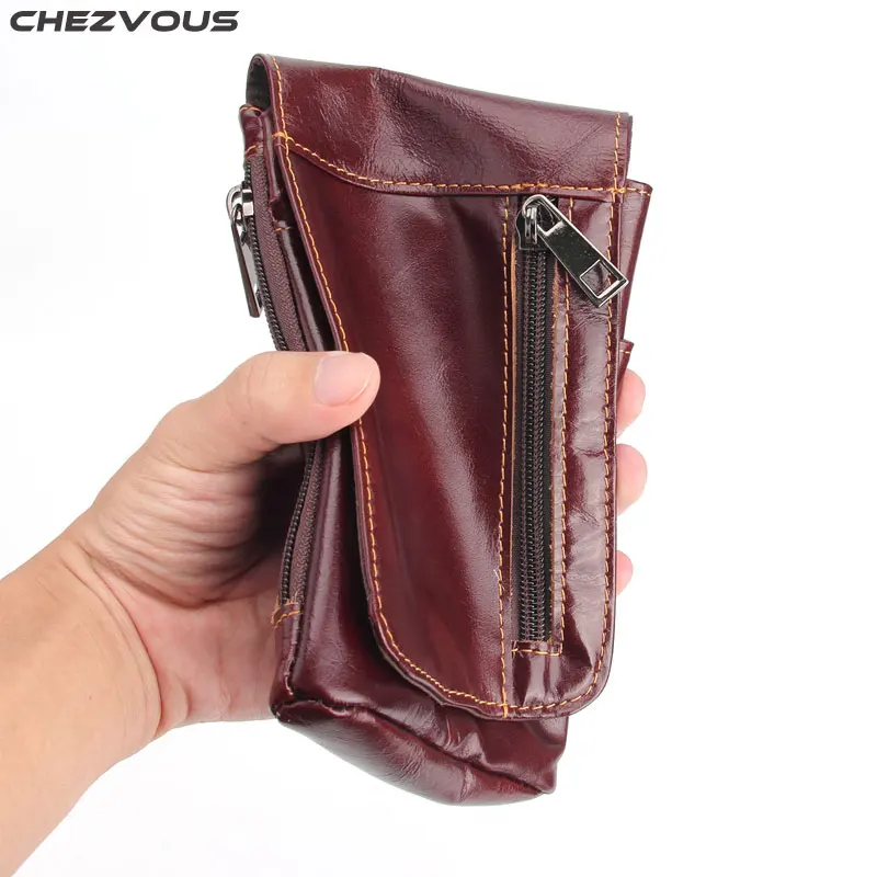 

CHEZVOUS 6.3'' Universal Retro Soft Leather Case For Huawei P20 lite P20 Pro Mobile Phone Bag Belt Pouch Case for Xiaomi/Samsung