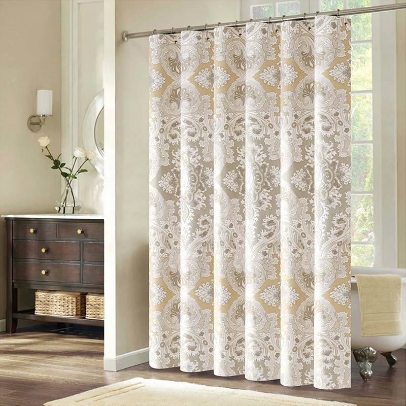 

Thicker European geometric patterns of the Rome Polyester bath bathroom curtains bathroom supplies household goods waterproof