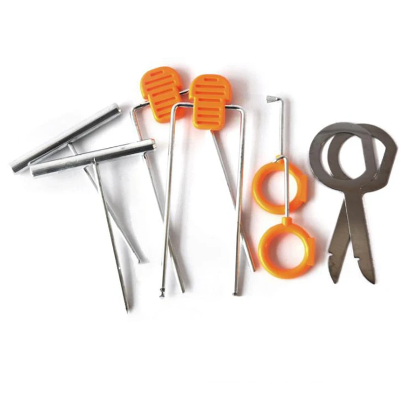 12pcs/set Car Radio Door Clip Panel Trim Dash Audio Removal Open Installer Pry Tool Auto Vehicle Hand Tools Interior | Автомобили и