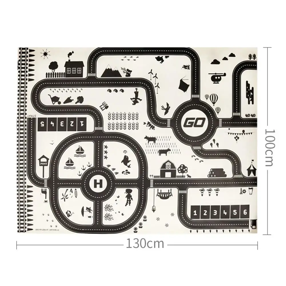 Североевропейский стиль детский автомобильный городской сцена таффик карта шоссе игровой коврик развивающие игрушки для детей тренажерный зал игры дорожный ковер
