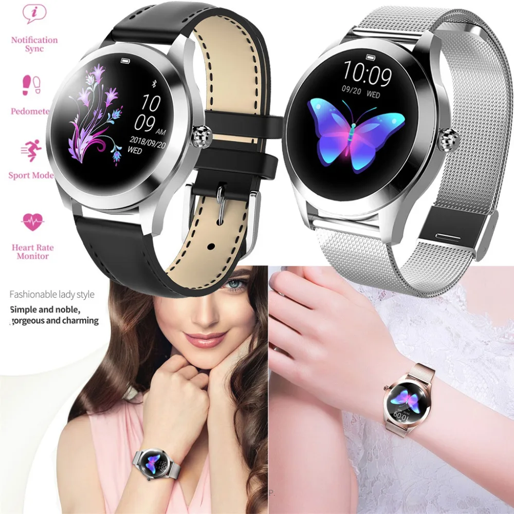 2019 New design women Smart Watch IP68 Waterproof Heart Rate Monitoring Bracelet Fitness For Android 4.0 / iOS 8.0 and above