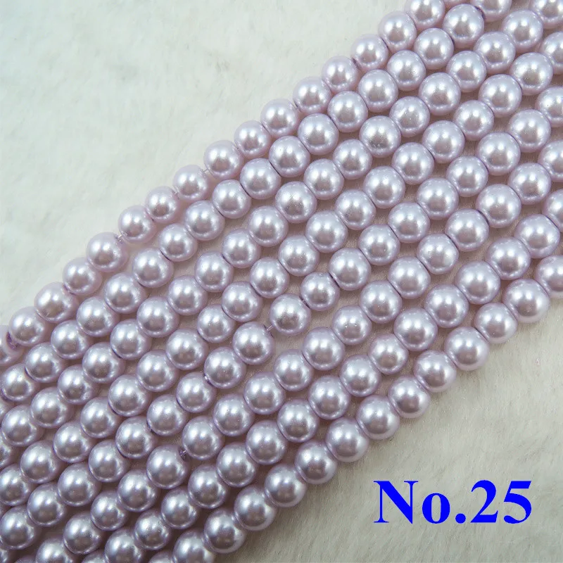

Wholesale Light Purple Imitation Glass Pearl Beads Round Spacer Loose Pearls DIY Jewelry Accessories 4.6.8.10.12.14mm GL-18